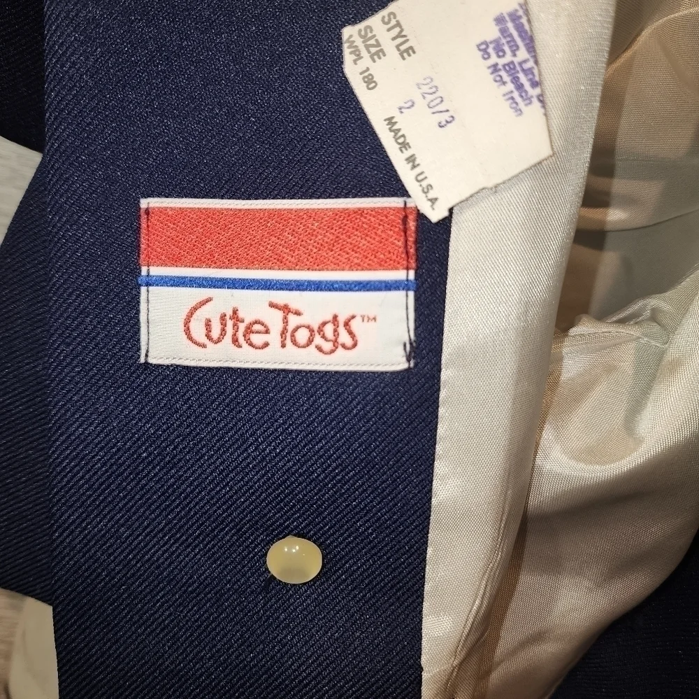 Vintage Cute Togs Pea Coat 2t Made USA